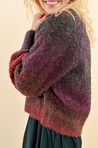 Gilet tie and dye - Bordeaux et violet - Molly Bracken