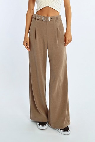 Pantalon wide legs - Taupe - Lili Sidonio