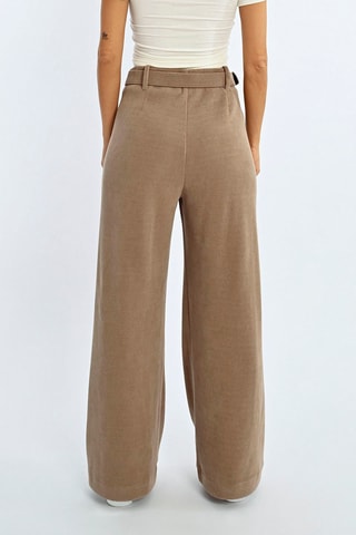 Pantalon wide legs - Taupe - Lili Sidonio