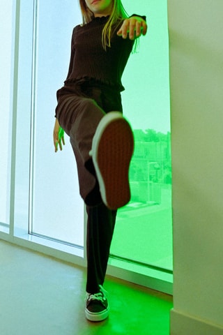 Pantalon wide legs - Noir - Molly Girl