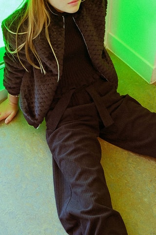 Pantalon wide legs - Noir - Molly Girl