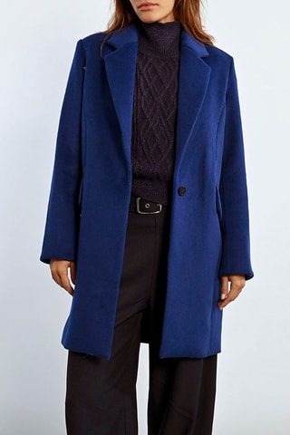 Manteau en laine - Bleu marine - Lili Sidonio