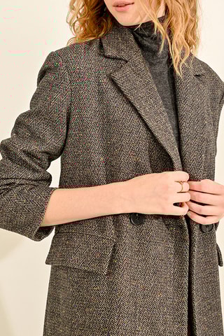 Manteau en laine - Gris - Molly Bracken