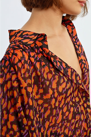 Chemisier - Noir et orange - Lili Sidonio