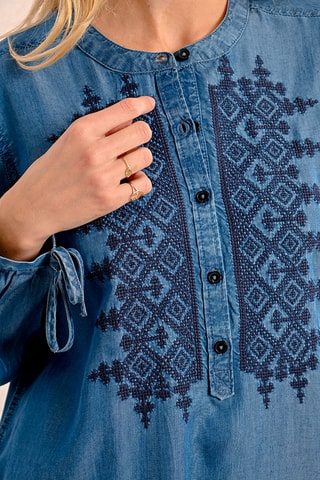 Blouse en jean - Bleu - Molly Bracken