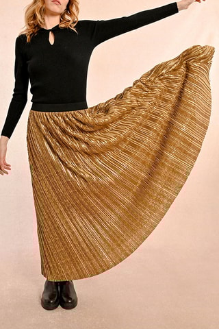 Jupe plissée - Doré - Molly Bracken