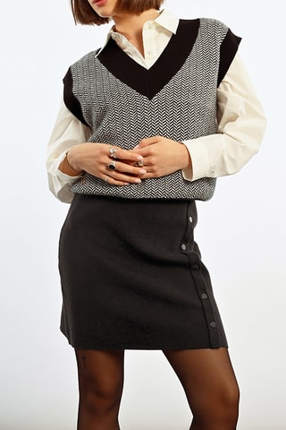 Jupe droite - Noir - Lili Sidonio