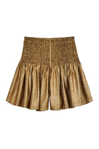 Jupe-short taille haute - Doré - Molly Girl