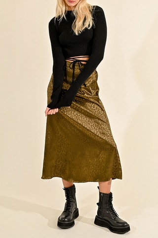 Jupe midi - Kaki - Lili Sidonio