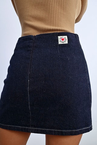 Jupe droite - Bleu foncé - Lili Sidonio