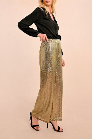 Pantalon palazzo - Doré - Molly Bracken