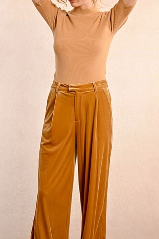 Pantalon palazzo - Moutarde - Molly Bracken