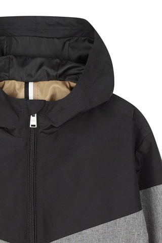 Coupe-vent à capuche - Noir et gris - Boss