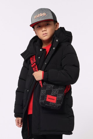 Doudoune longue à capuche - Noir - Hugo