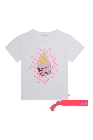 T-shirt et bracelet - Blanc et rose - Billieblush