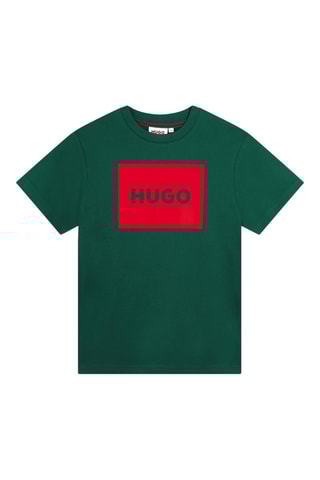 T-shirt en coton biologique - Vert foncé - Hugo
