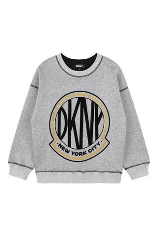 Sweat réversible - Gris chiné - DKNY