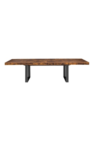 Mesa de jantar extensível Brixton - Imitação de madeira e preto
