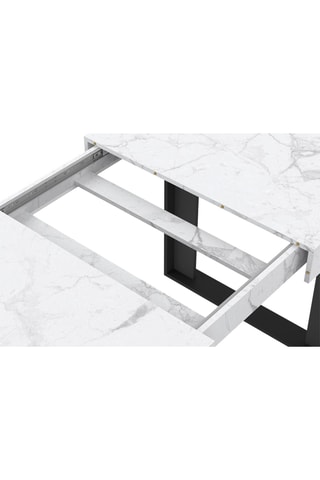 Mesa extensível Brixton - Branco e preto