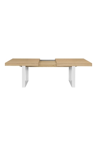 Mesa extensível Brixton - Imitação de madeira e branco