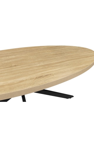 Mesa de jantar Céleste - Imitação de madeira e preto