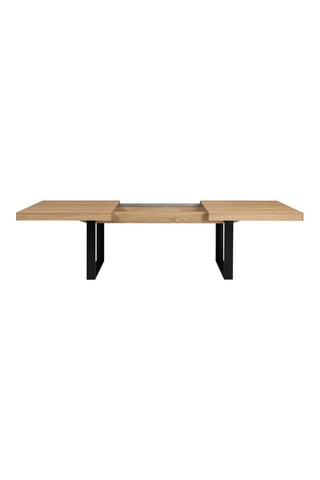 Mesa extensível Brixton Imitação de madeira e preto