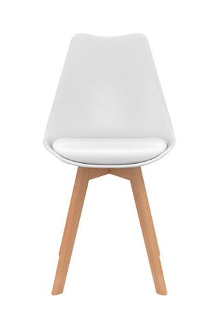 2 cadeiras Nordia - Natural e branco