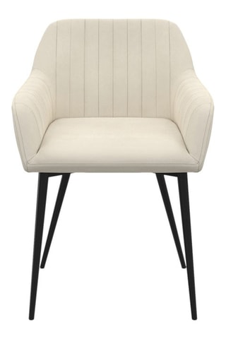 2 cadeiras Ariana - Creme e preto