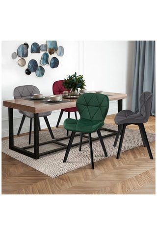 4 cadeiras de madeira Daisy - 46 x 79 x 50 cm