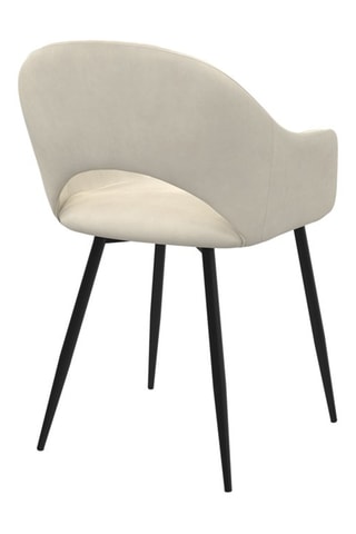 2 cadeiras Rebecca - 52 x 56 x 75 cm - Revestimento em veludo