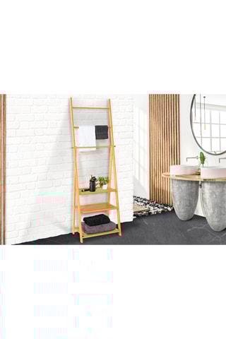 Estante suporte para toalhas Maya - Estrutura em bambu - 53 x 31 x 152 cm