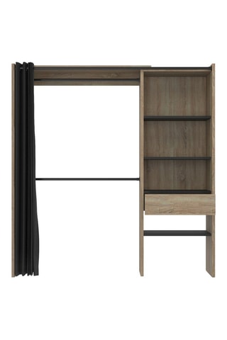 Closet extensível Natural e preto