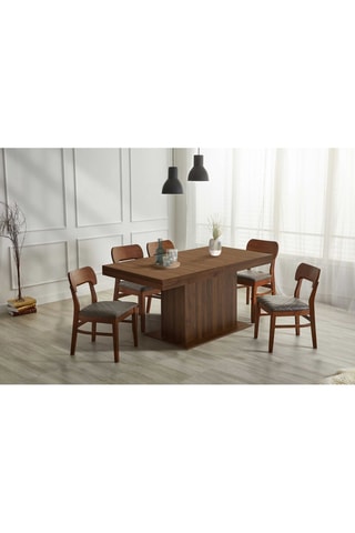 Table extensible - Imitation noyer