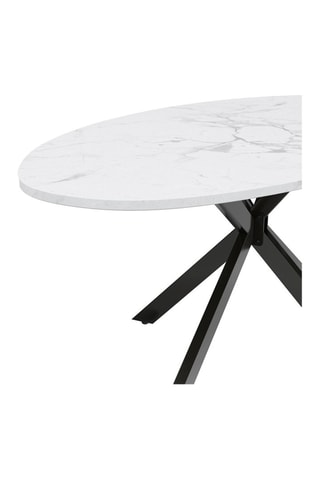 Table à manger Céleste - Imitation marbre et noir