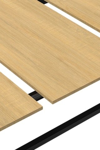 Table à manger extensible Memphis - Imitation bois et noir