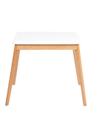 Table à manger extensible - Naturel et blanc