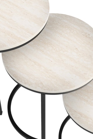 3 tables basses gigognes Memphis - 45 x 45 cm/40 x 40 cm/35 x 35 cm