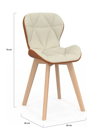 4 chaises en bois Gladys - 46 x 79 x 50 cm