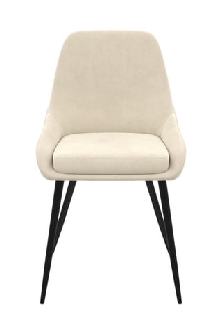 4 chaises Olivia - 47,5 x 79 x 54 cm - Revêtement en velours