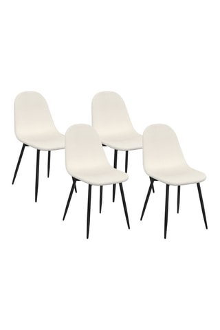 4 chaises Sofia - 43 x 86 x 54 cm - Revêtement tissu bouclette