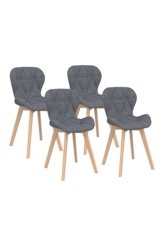 4 chaises en bois Gatsby - 46 x 79 x 50 cm