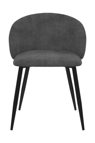 2 chaises Léona - 51 x 71 x 53 cm - Revêtement en velours