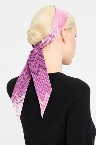 Bandeau en soie Violet