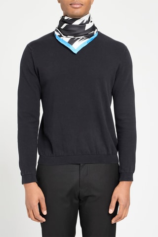 Carré en soie - Noir et blanc