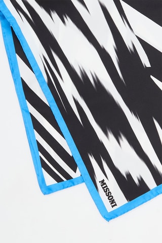 Carré en soie - Noir et blanc