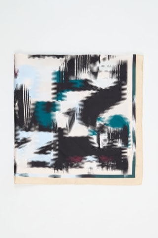 Carré en soie - Ecru et noir