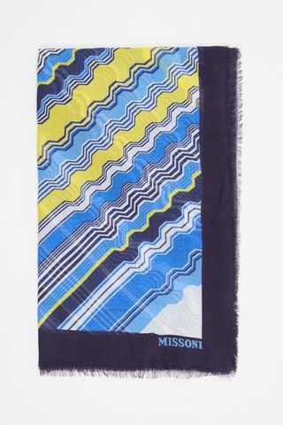 Carré - Bleu clair et écru