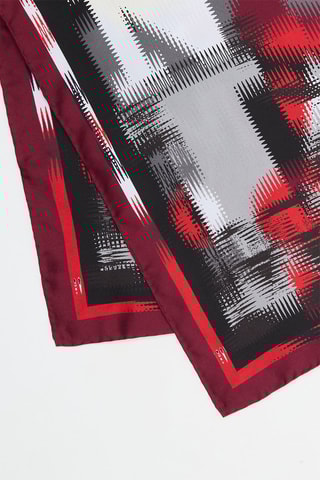 Carré en soie - Noir et rouge