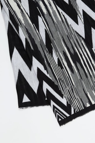 Carré en laine - Noir et blanc