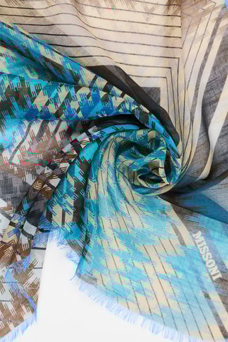 Foulard - Bleu et beige